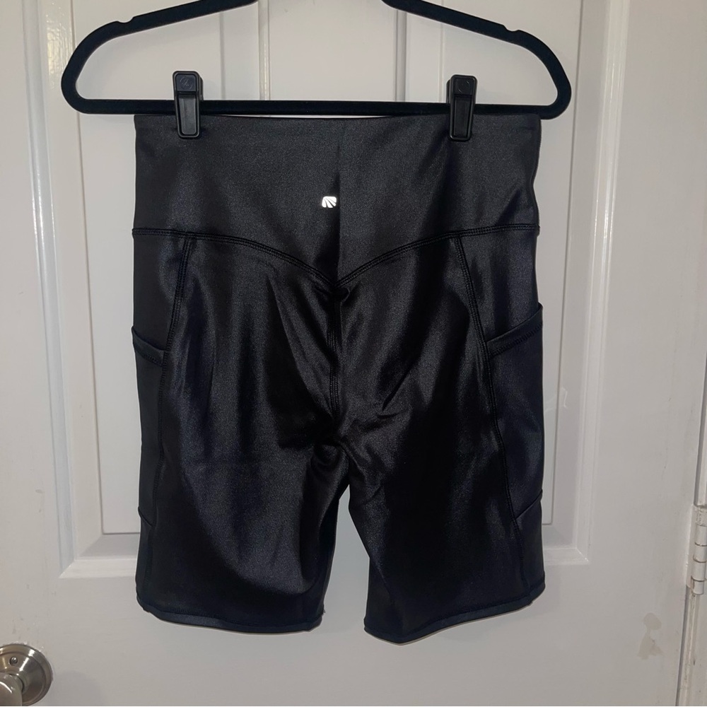 NWT Marika shiny black bike shorts - Picture 4 of 11